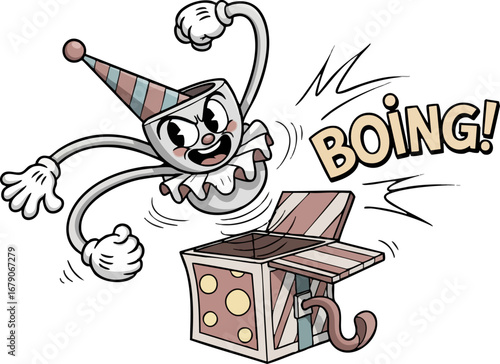 A Mischievous Jack-in-the-Box Springing Out