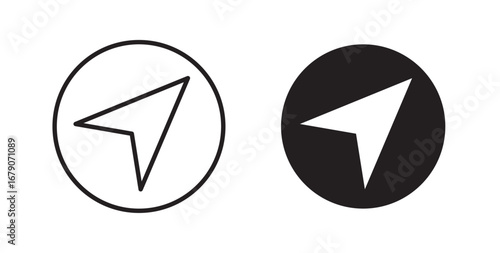 Free Download Navigate icon. Vector illustration with stroke and fill on a white background. - GFXLoad
