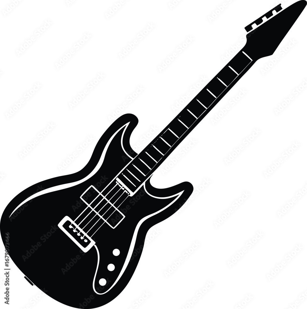 Fototapeta premium electric guitar isolated on white