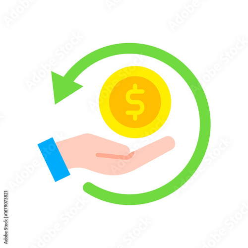Refund flat icon