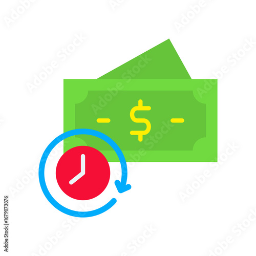 Pay Later flat icon