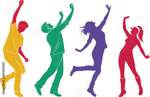 dancing girls silhouettes