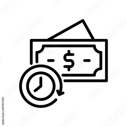 Pay Later line icon