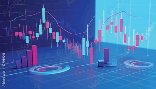 Financial Charts and Graphs Displaying Market Trends and Business Performance
