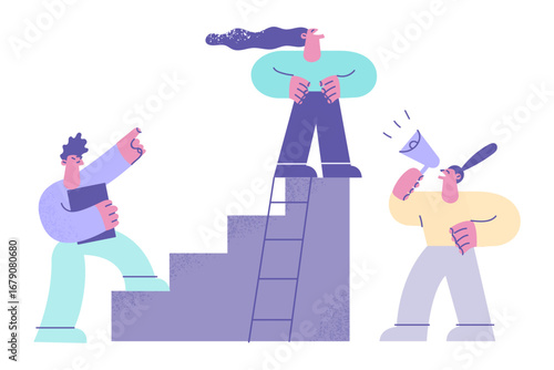 Career, development, growth in work concept.