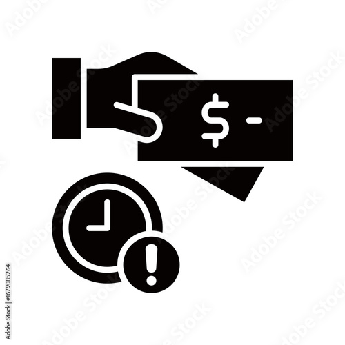 Late Fee glyph icon