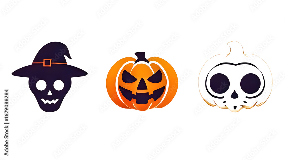Fototapeta premium halloween pumpkin and ghost