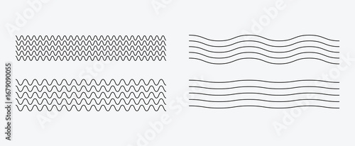Waves lines . Wave ornament patterns vector.