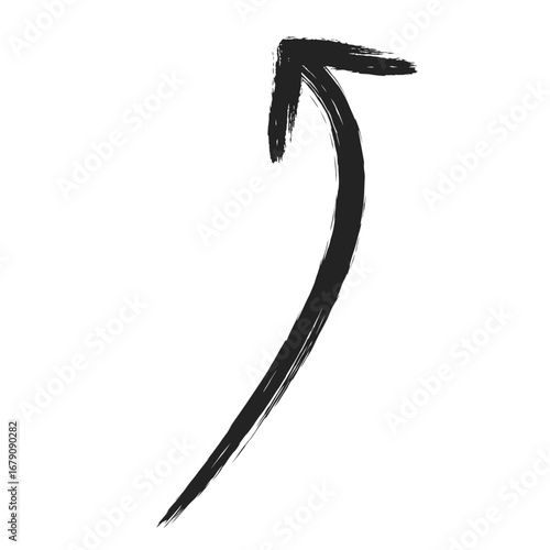 筆書きの矢印単品アイコン　