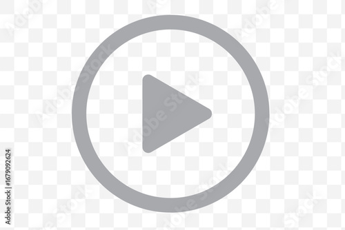 transparent png vector image of red video play button with rounded triangle icon