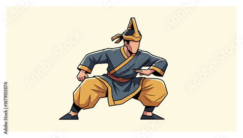 Martial Arts Expert in Dynamic Pose.