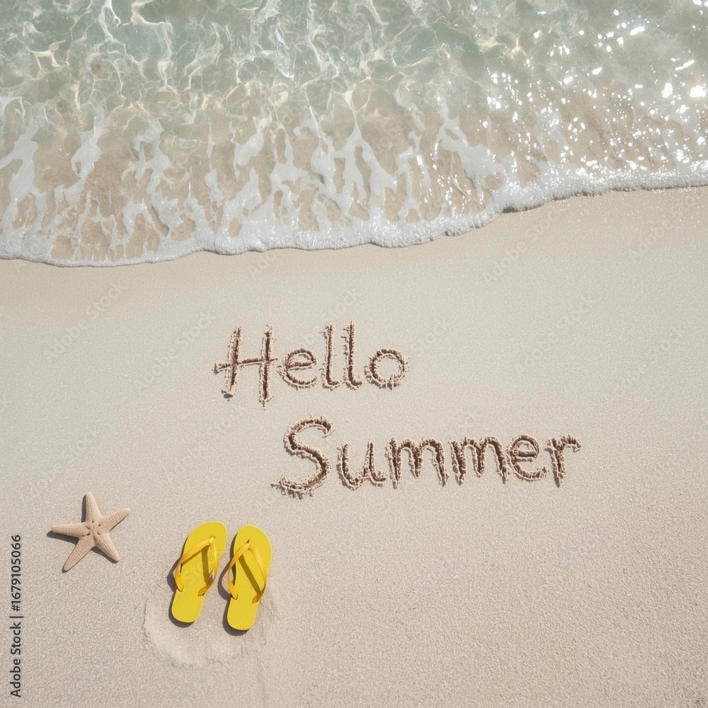 Fototapeta premium inscription on the beach