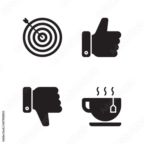 Dynamic Trash Bin Dislike Hand Christmas Tree And Wallet Vector Bundle Symbol Element