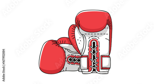 Stylized boxing gloves illustration showcasing the essence of the sport and the spirit of competitive combat