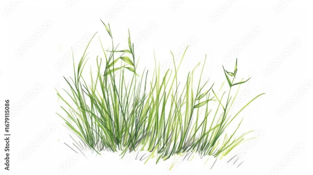 Obraz premium Close-Up of Lush Green Flora: Isolated Moss & Leaf Texture on White Background for Nature Design