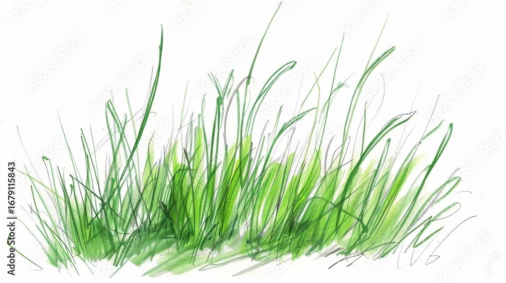 Obraz premium Close-Up of Lush Green Flora: Isolated Moss & Leaf Texture on White Background for Nature Design