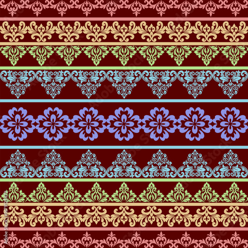 Classic Damask Seamless
Pattern - Vector Illustration for Elegant Textile
Design,Damask,Jacquard loom, Brocade, Satin weave,ethnic, geometric, textile, fabric, motif, retro