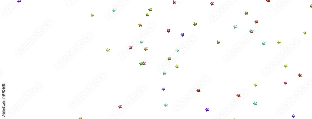 Fototapeta premium Cosmic Overture: Step Into the Allure of a 3D Colorful Stars Rainfall