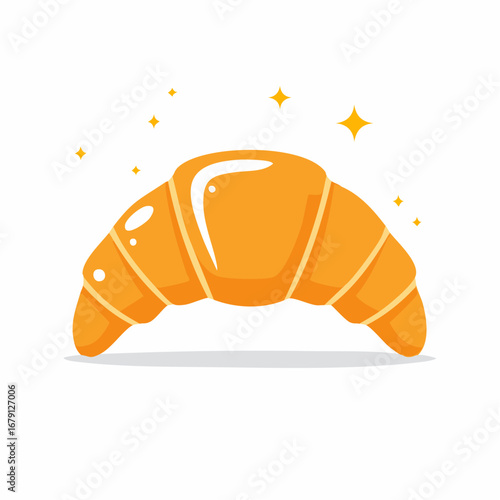 Croissant als Frühstückssymbol