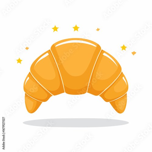 Croissant als Frühstückssymbol