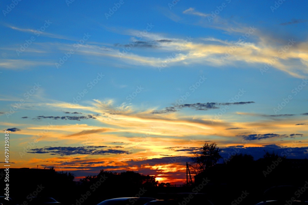 Fototapeta premium sunset in the city