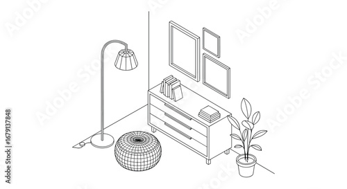 Exploded view illustration of an automotive battery component assembly showing key parts and their connection points in a detailed technical diagram