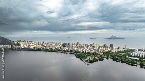 Photos Aerial view of Rio de Janeiro with Lagoa Rodrigo de Freitas, Ipanema beach and A