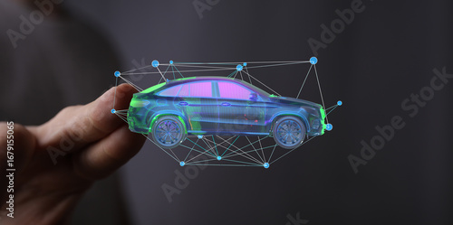 Futuristic concept.  Digita...