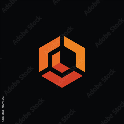 Cube Hexagon Logo Design Vector Template
