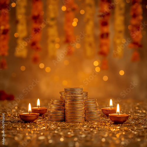 Families celebrate Dhanteras by decorating homes, lighting diyas, and purchasing gold or silver, believing it brings divine blessings, prosperity, and good fortune.