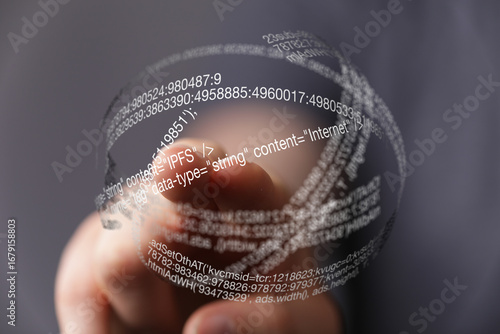 Abstract image of a hand in...