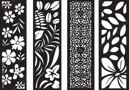Floral & Geometric Laser Cut Wall Panel SVG Bundle
