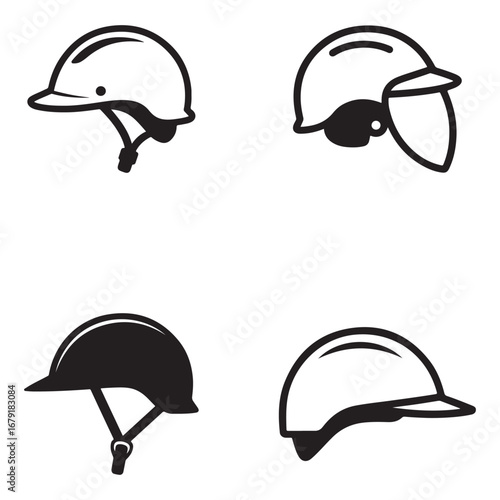 Four Different Safety Helmet Styles