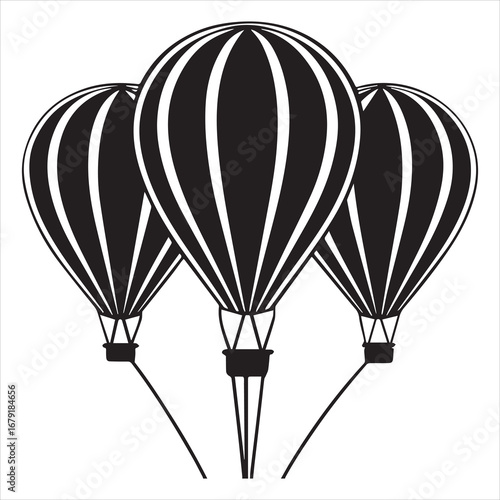 air balloon vector art illustration