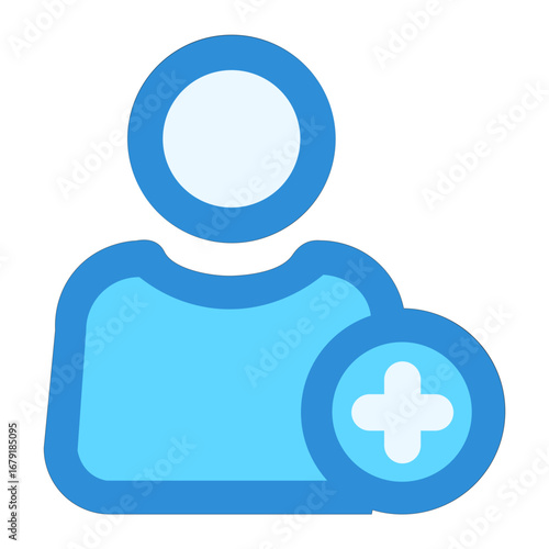 Icon representing adding a new user or contact
