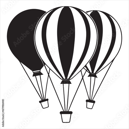 air balloon vector art illustration