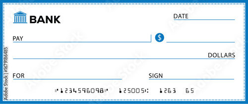 Presentation Check Template Giant Large Donor Check for Business. Vector