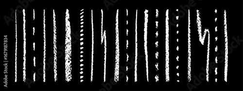 Chalk brush, crayon art stroke Vector texture road