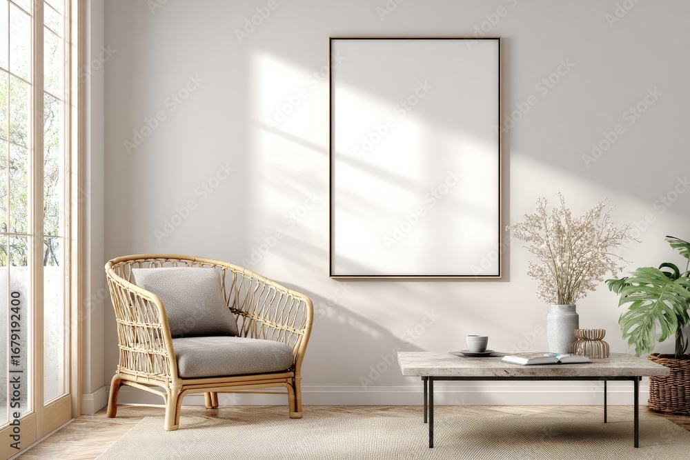 Fototapeta premium Modern living room mockup