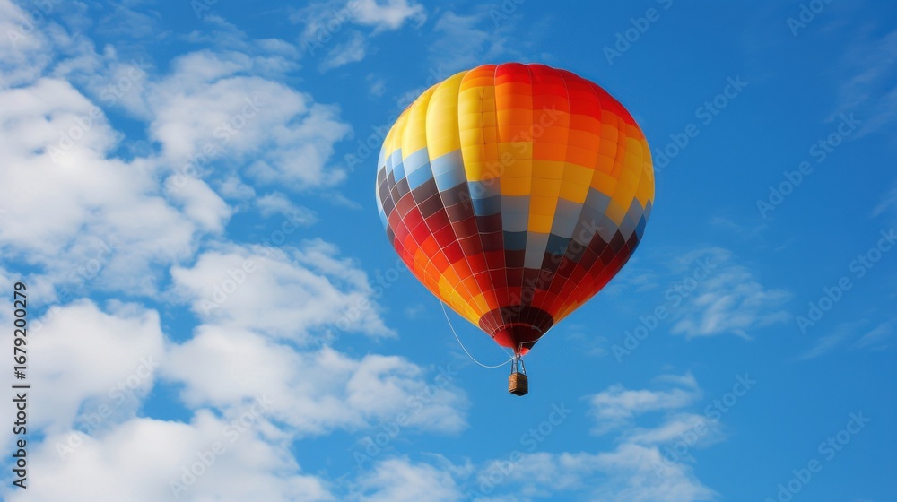 Fototapeta premium Colorful Balloons Floating Over Summer Skies
