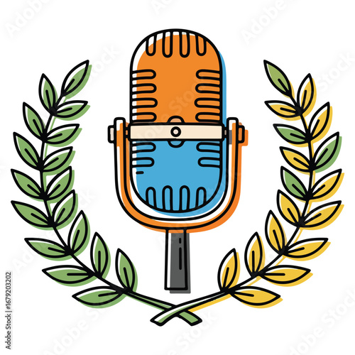 Modern International Podcast Day Illustration