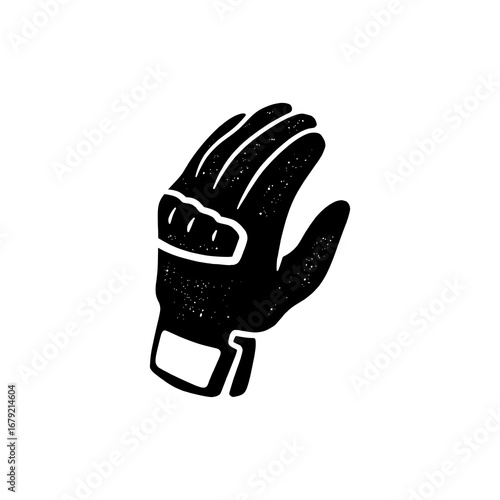 A vintage racing glove graphic showcasing a strong grip. Great for designs focused on control, precision, and gear aesthetics