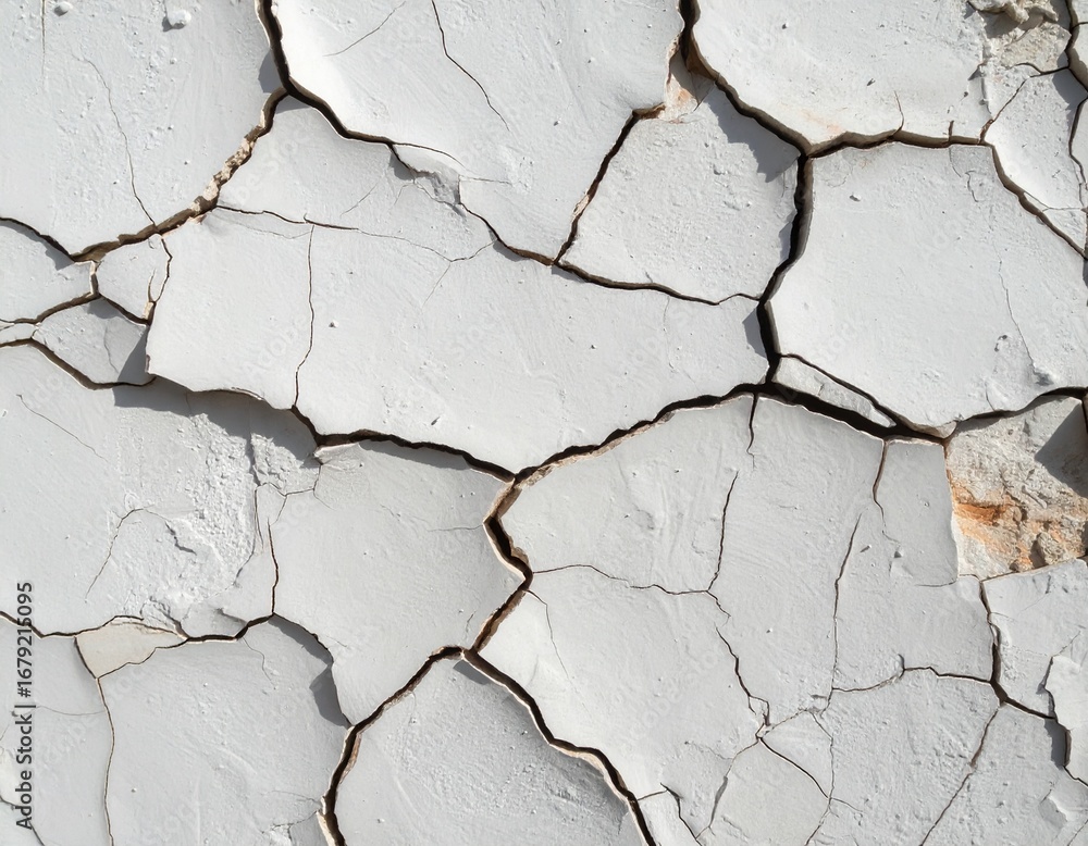 Fototapeta premium Abstract Texture of a Cracked White Wall
