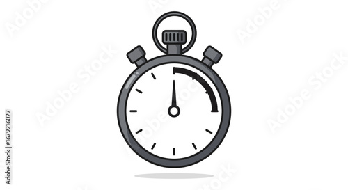 Stopwatch illustration showing time passing deadline concept speed and urgency symbol