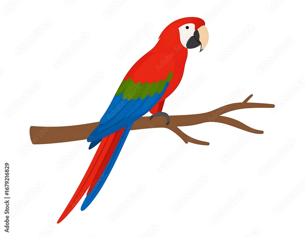 Fototapeta premium Colorful parrot on a branch