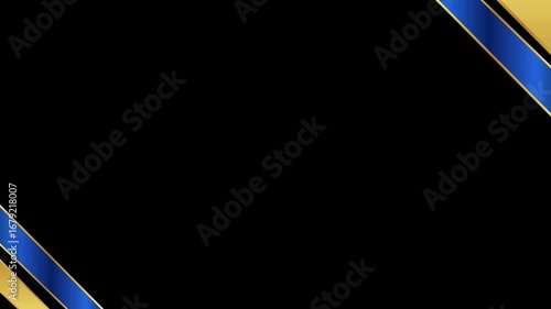 Background for presentation with gold and silver stripes