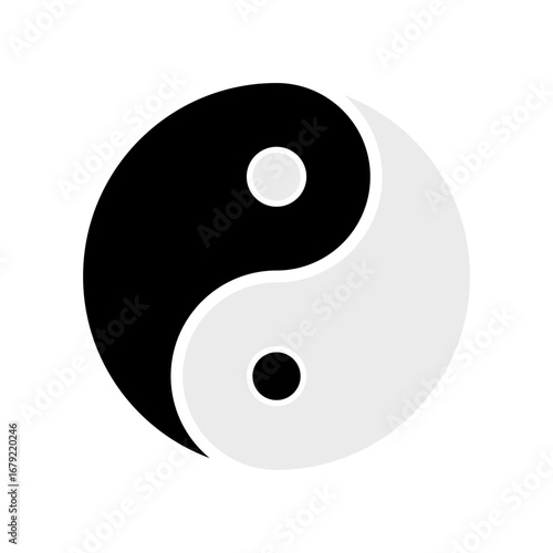 yin yang symbol, yin yang vector on transparent background