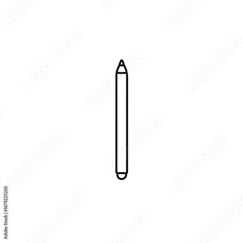 Simple Line Drawing of a Makeup Eyeliner Pencil