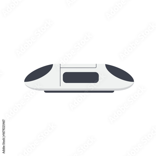Modern, Sleek, Flat Illustration of a High-Speed Train