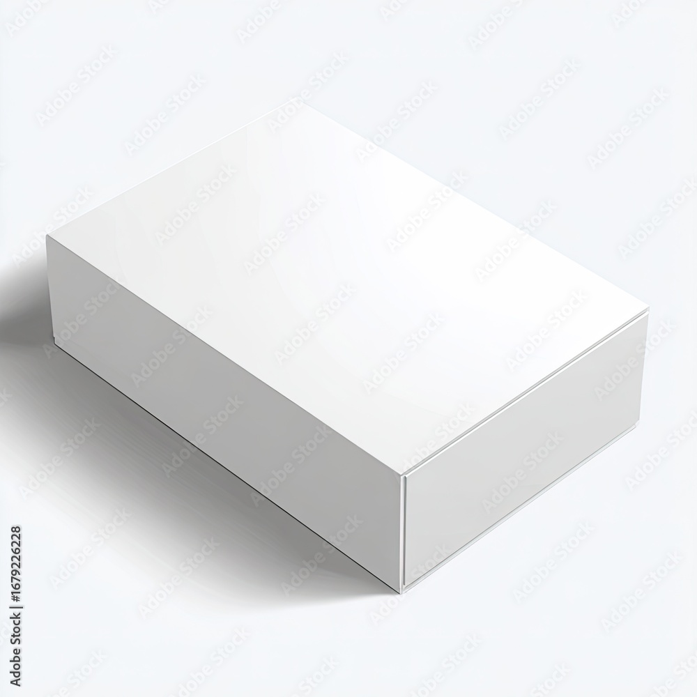 Fototapeta premium Blank white box on light gray background